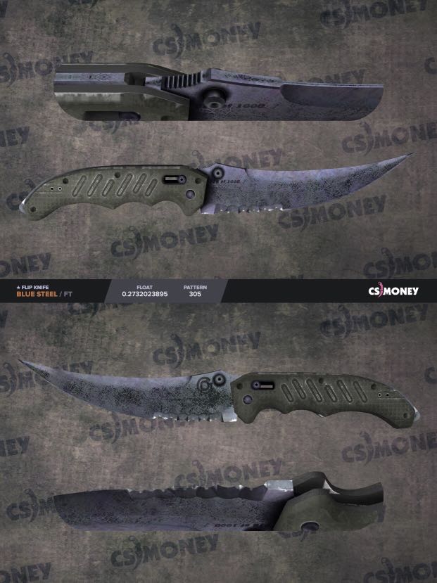 Flip Knife Blue Steel Ft Toys Games Video Gaming In Game Products On Carousell