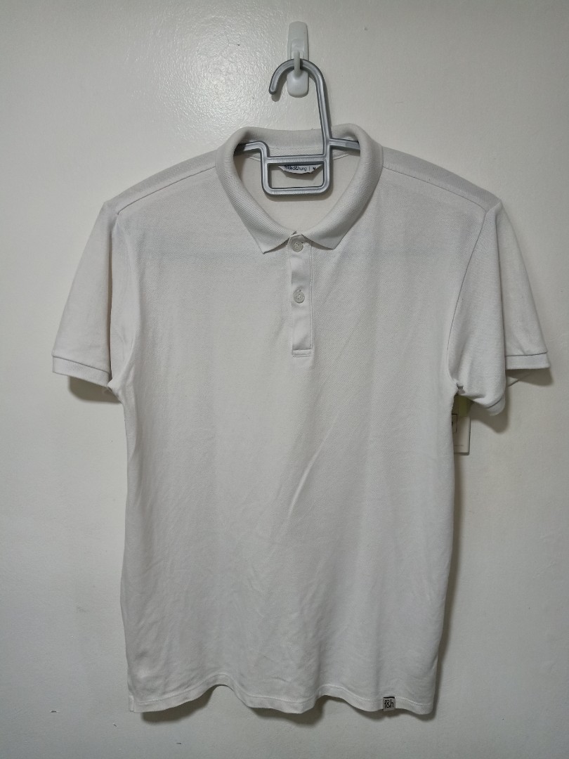 Folded & Hung - Slim Fit White Polo Shirt, Men's Fashion, Tops & Sets ...
