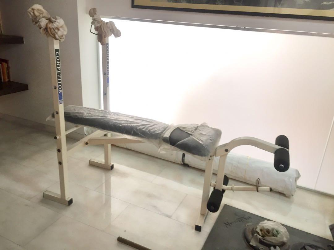 Free Giveaway Bench Press Leg Curls And Barbells Modular System Sports Sports Games Equipment On Carousell