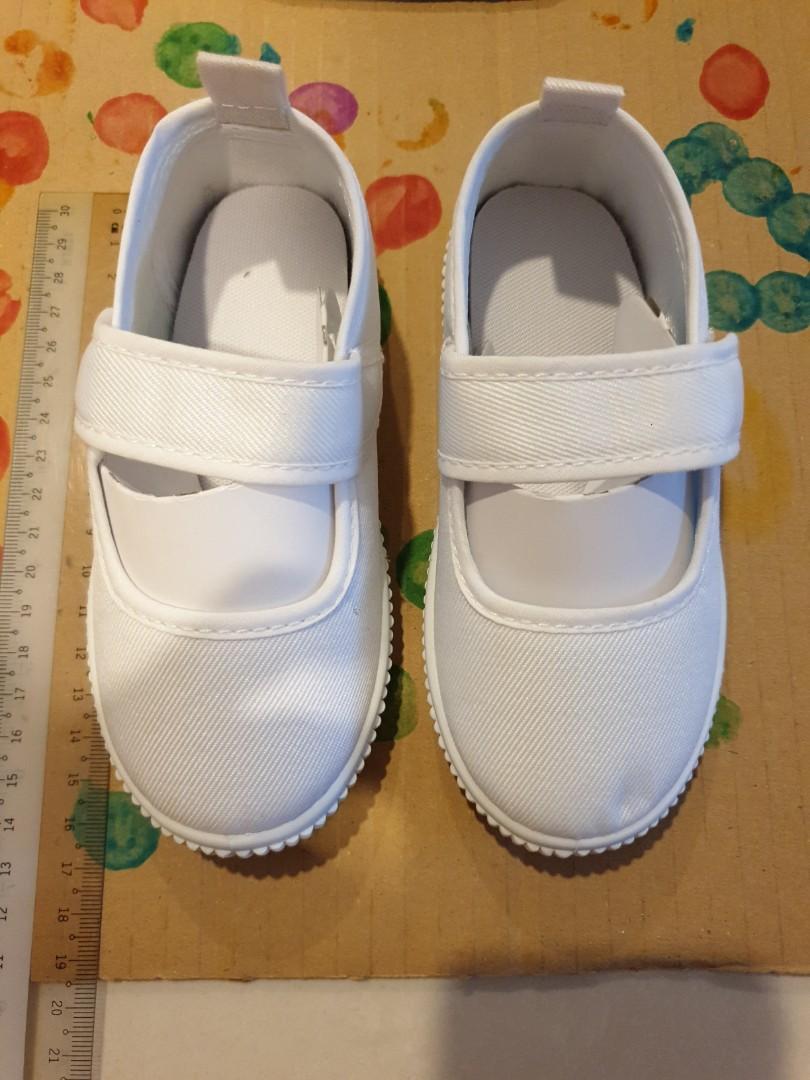 baby girl white canvas shoes