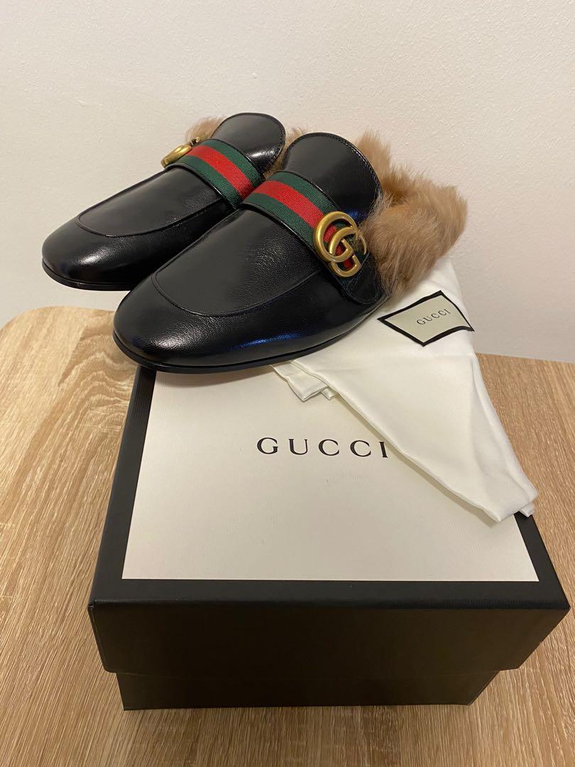 Gucci loafers fur mens sales