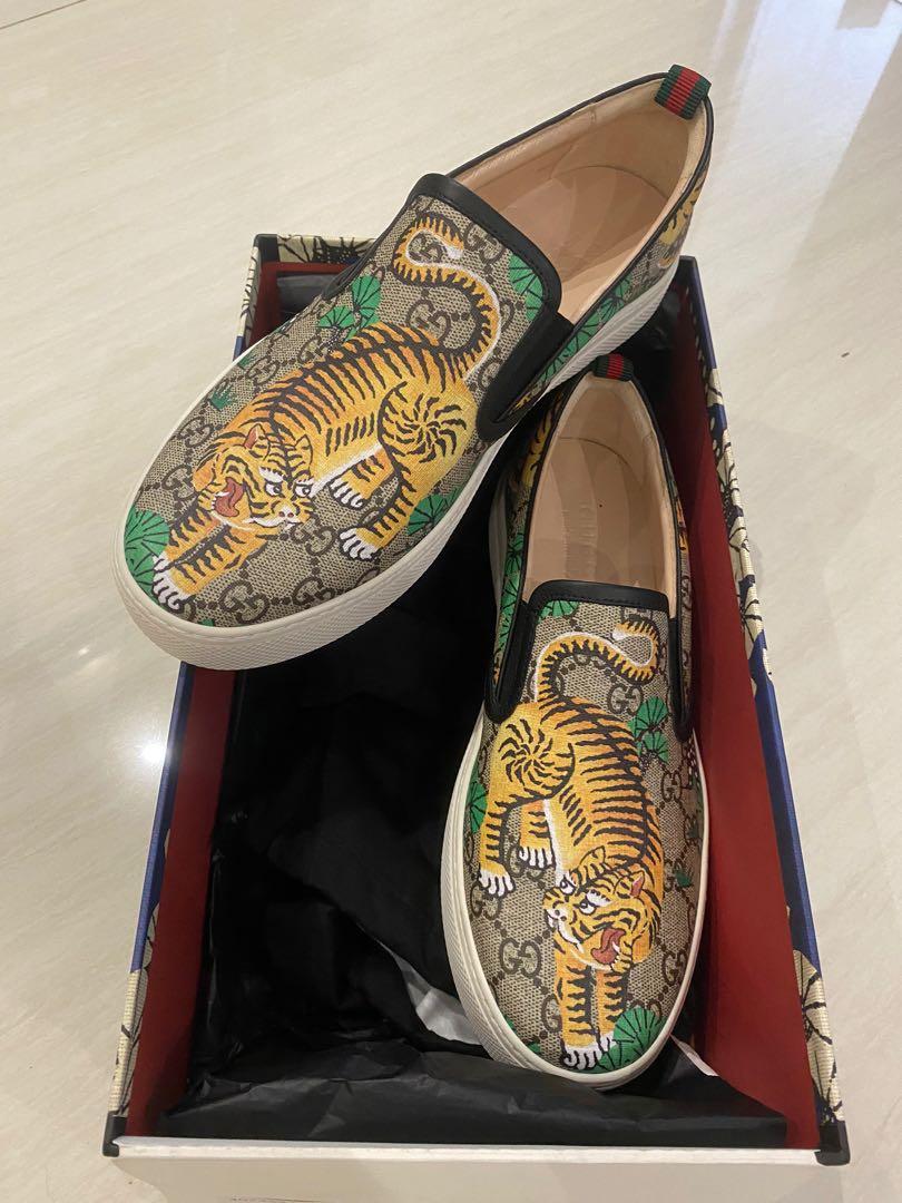 spids Morgenøvelser nedadgående gucci slip-on bengal tiger, Men's Fashion, Footwear, Sneakers on Carousell