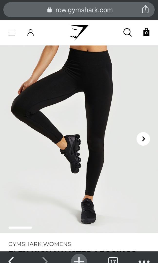 Gymshark Flex High Waisted Leggings - Black/Charcoal