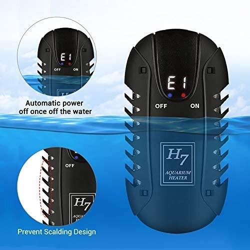 H7 Series Mini Quartz Blastroof Submersible Heater Aquarium Water