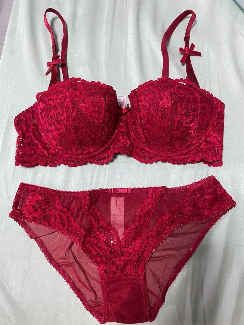 Half Cup Bra Panty Set, Women's Fashion, Clothes, Others on Carousell