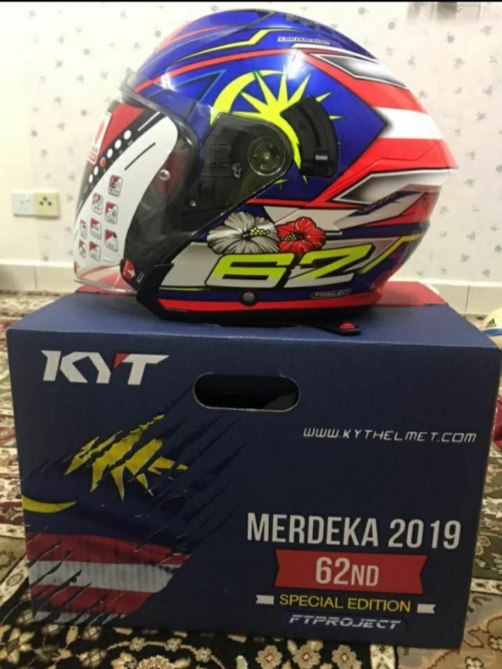 Helmet KYT Merdeka 2019 Limited Edition, Auto Accessories on Carousell