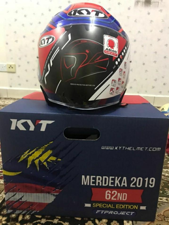 Helmet KYT Merdeka 2019 Limited Edition, Auto Accessories on Carousell