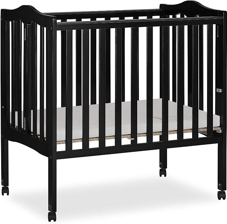 dream on me 2 in 1 lightweight folding portable stationary side crib