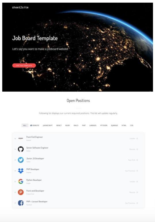 I Will Build A Job Board That You Can Manage Via Google Sheets Business Services It Programming On Carousell