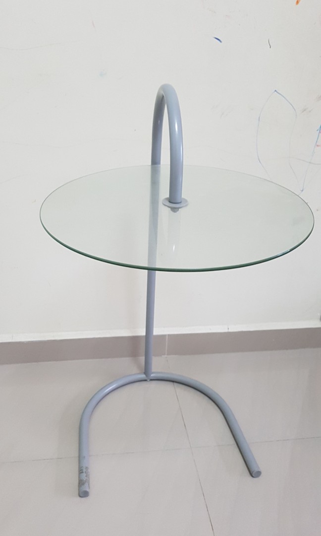 Ikea Glass Side Table, Furniture & Home Living, Furniture, Tables