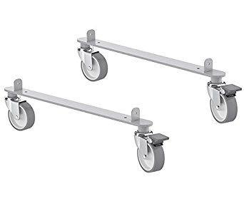 Ikea kallax steel rail hardware with casters store
