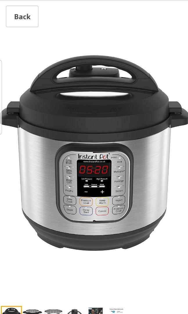 Instant Pot Duo 7-in-1 Electric Pressure Cooker 6 Qt 5.7 Litre 1000W