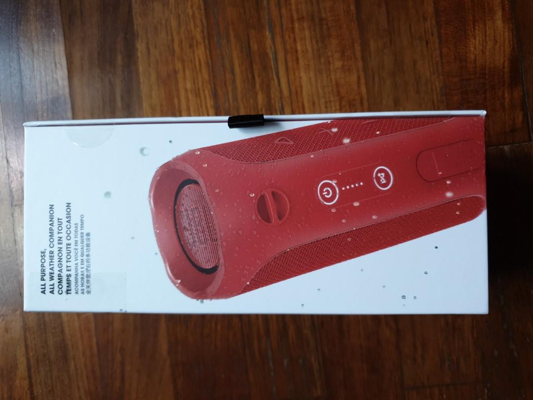 JBL Flip 4 Waterproof Portable Bluetooth Speaker Red, Audio, Soundbars