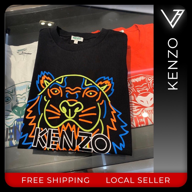kenzo neon t shirt
