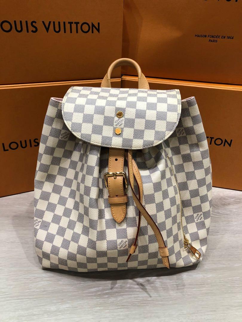 LOUIS VUITTON Damier Azur Sperone backpack N41578, Luxury, Bags & Wallets  on Carousell