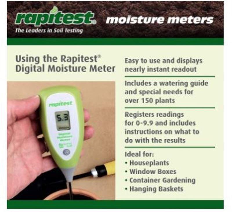 Luster Leaf 1825 Rapitest Digital Soil pH Moisture Meter Level Tester
