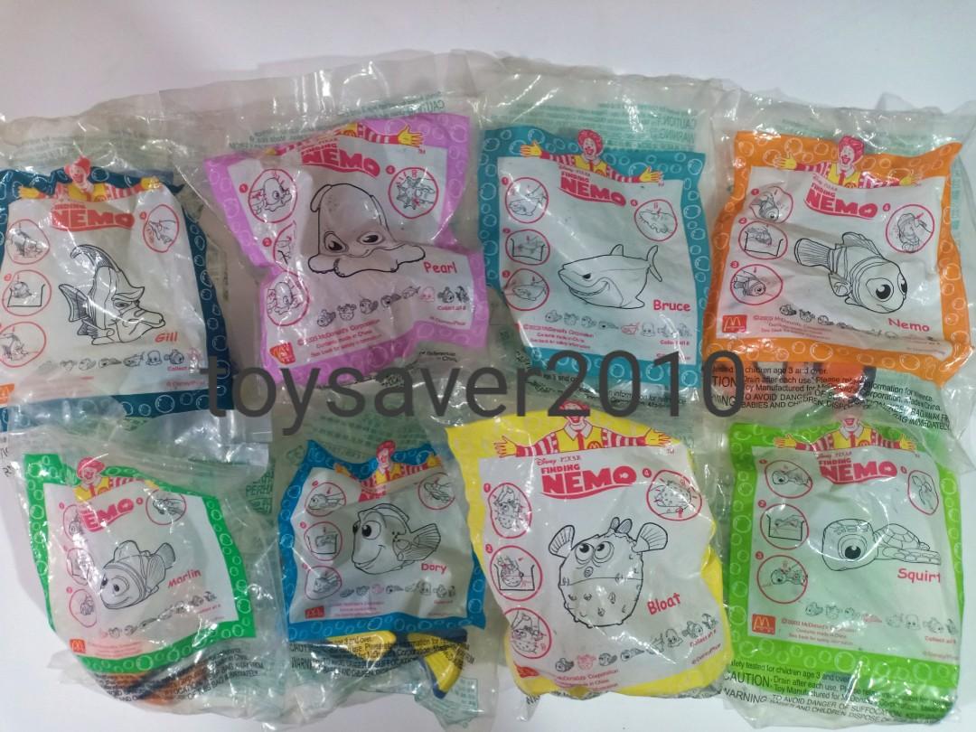 McDonalds Happy Meal Toy 2003 Disney Finding Nemo Plastic Toys Various 