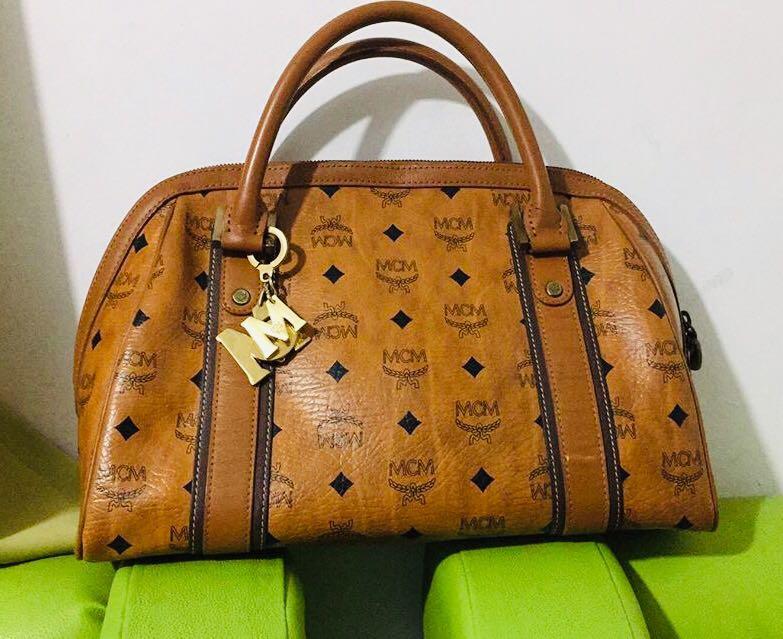 MCM Vintage Cognac Alma bag, Luxury, Bags & Wallets on Carousell
