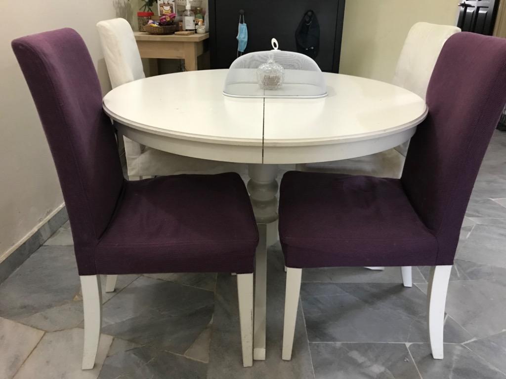Meja Makan 4 Kerusi Ikea Home Furniture Furniture On Carousell