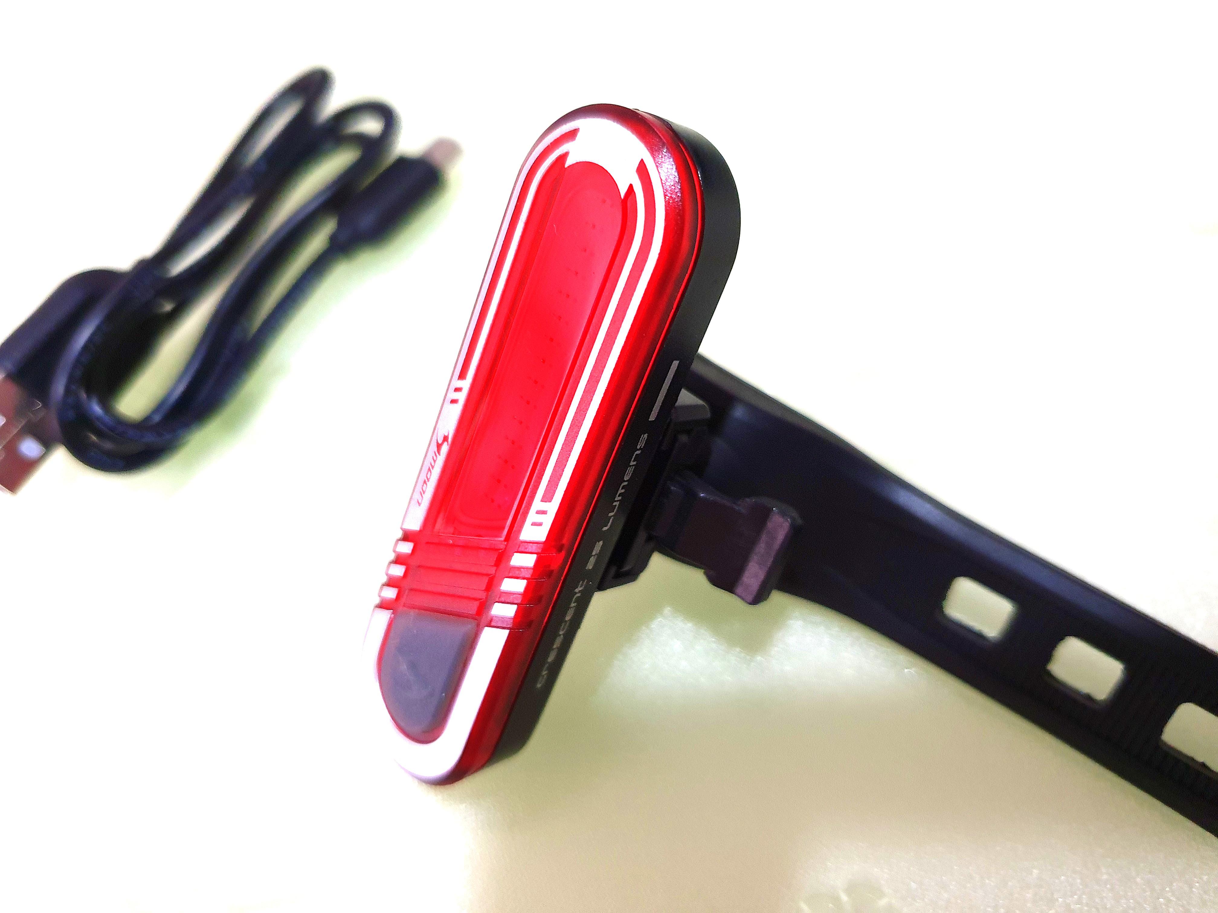 Moon crescent rechargeable rear bike light on sale