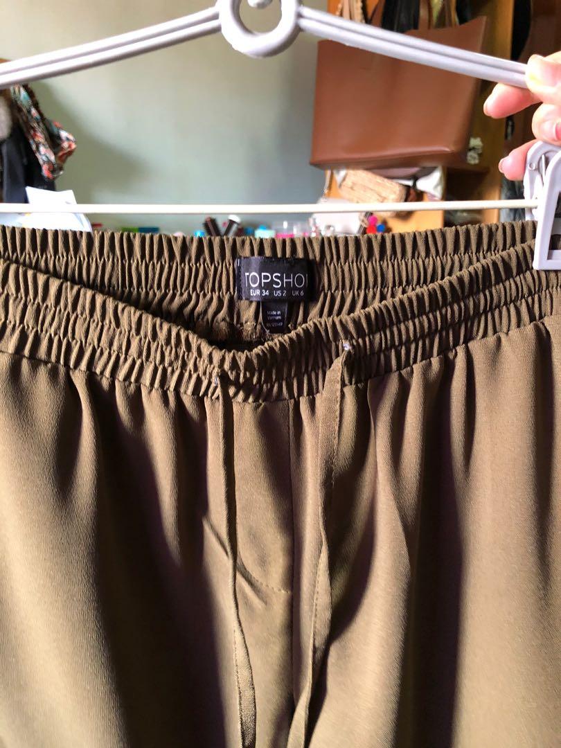 Topshop green best sale joggers