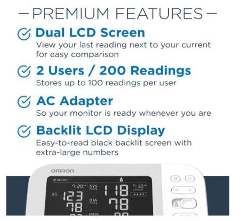Omron Platinum BP5450 Upper Arm Digital Blood Pressure Monitor