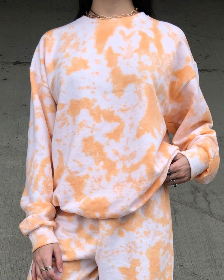 Orange Tie Dye sweatshirt, Women's