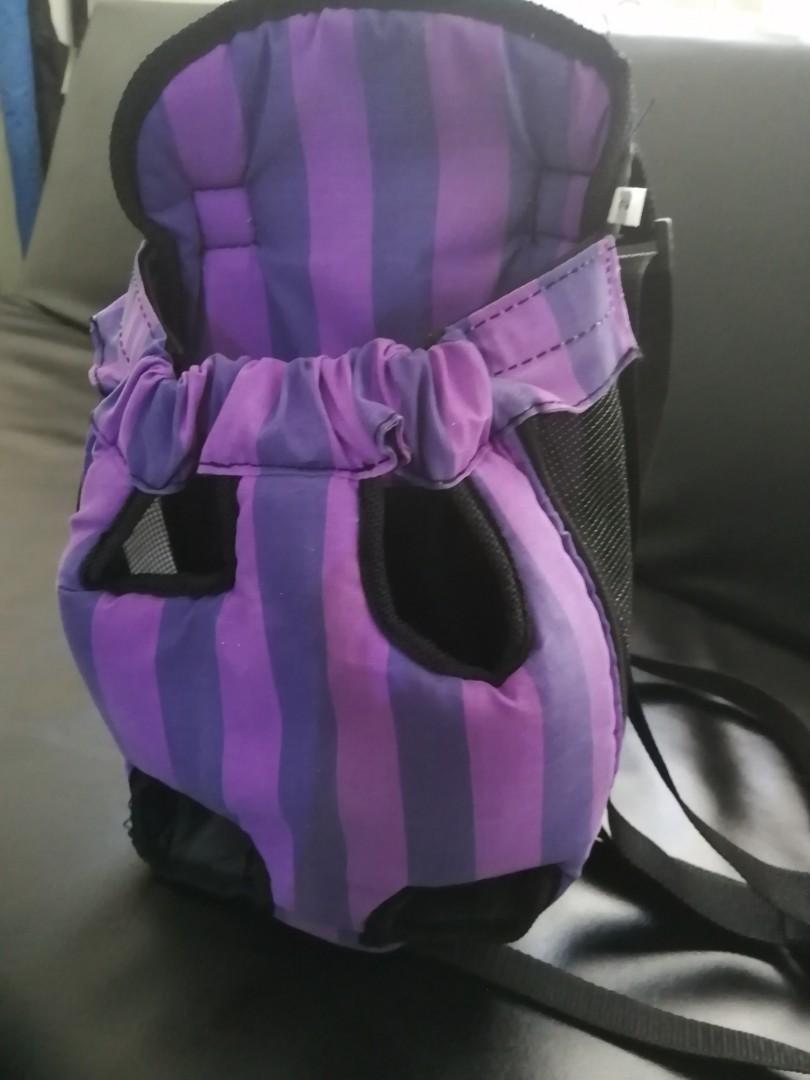purple pet carrier