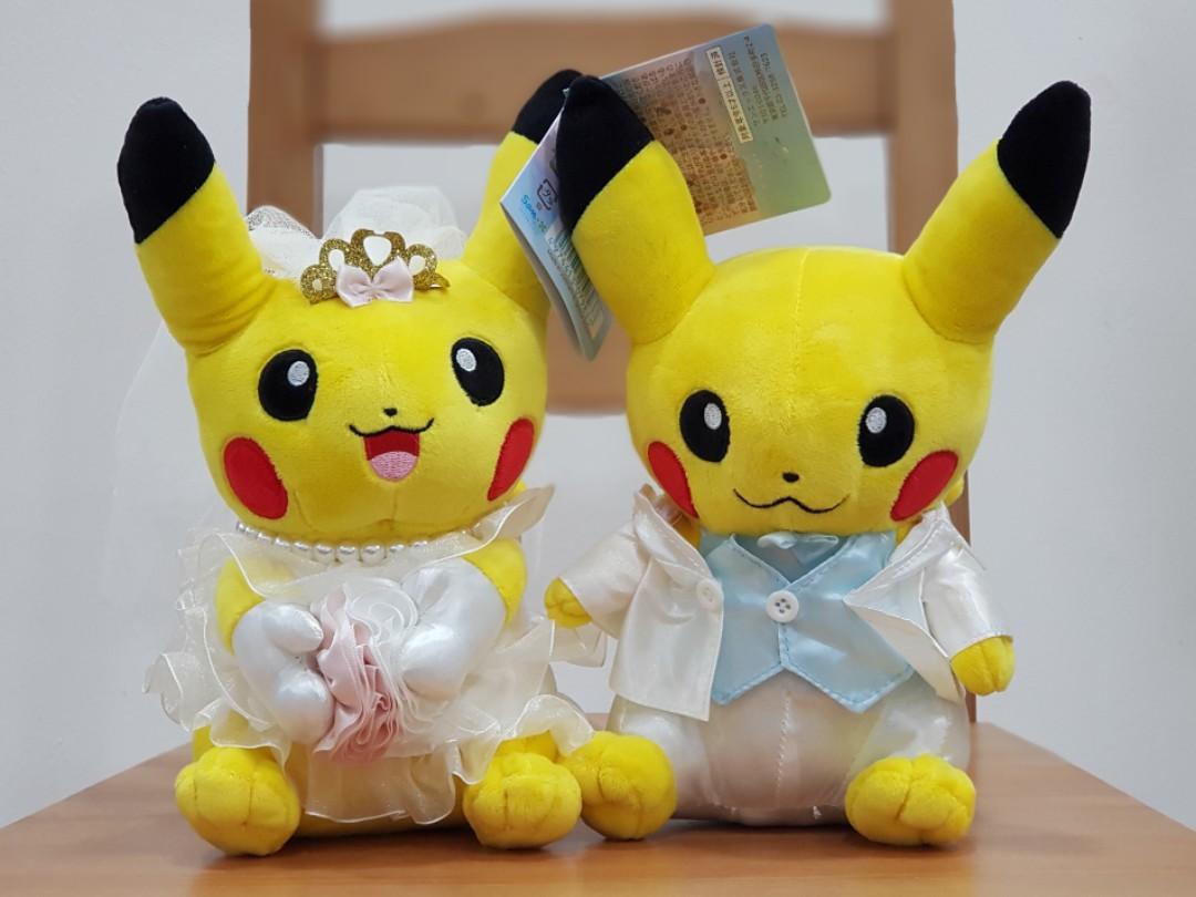 Plushie Pokemon Pikachu Wedding Pair Toys Games Stuffed Toys On Carousell