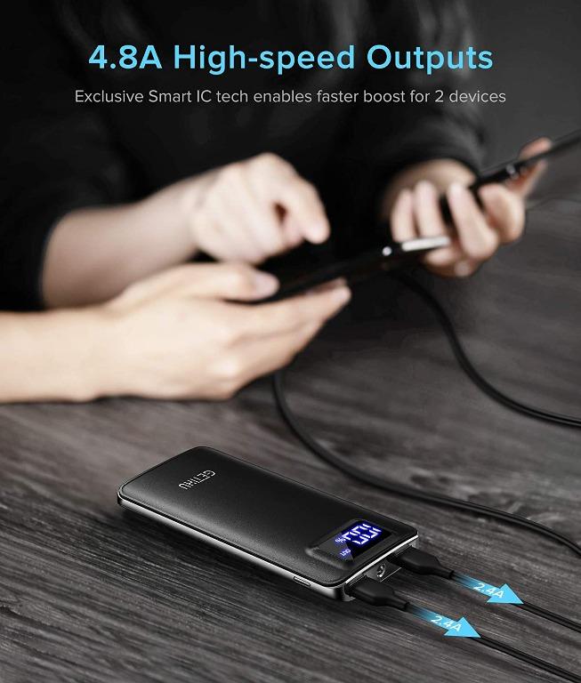 Portable Charger LED Display 10000mAh Power Bank, Mobile Phones ...