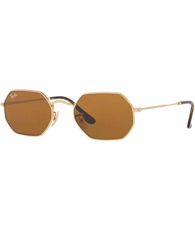 RAY BAN OCTAGONAL FLAT LENSES RB3556N 001 33 53 Men s Fashion