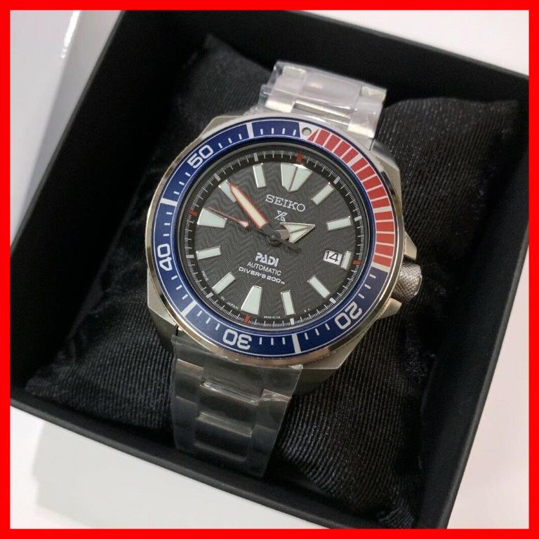 Seiko Samurai Japan Made PADI Prospex Automatic Diver Pepsi Bezel Men  Watch, Men's Fashion, Watches & Accessories, Watches on Carousell