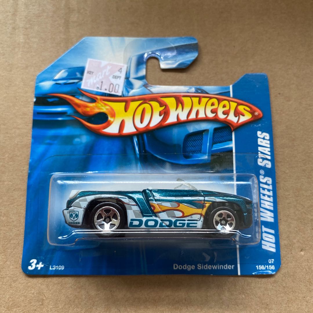 Short card hot wheels Dodge Sidewinder Blue Green Hobbies Toys