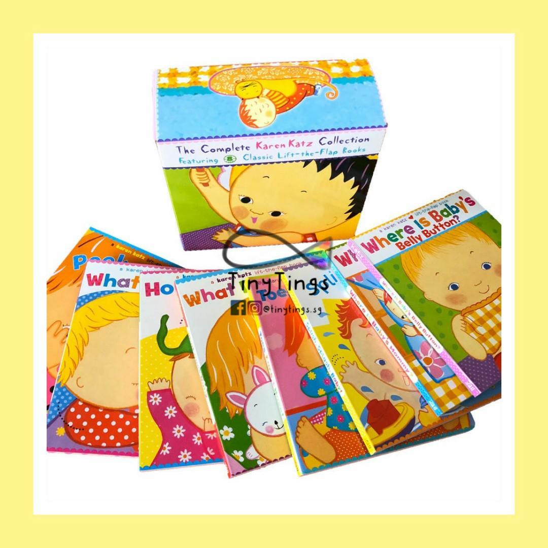 The Complete Karen Katz Collection Lift The Flap Board Book Set Of 8 Books And Stationery 5896