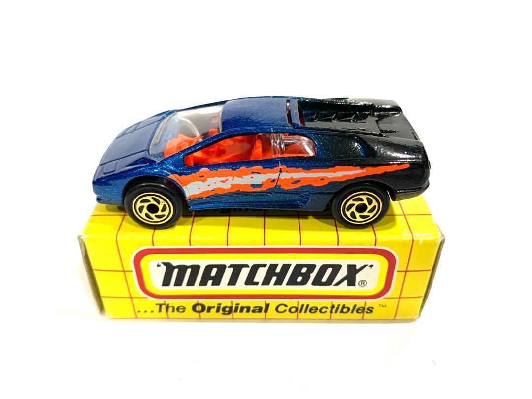Vintage Matchbox Lamborghini Diablo Original - Blue/Black with Orange  Stripes (MB-22), Hobbies & Toys, Toys & Games on Carousell