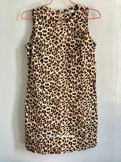 Zara Leopard Print Bodycon Dress Preloved
