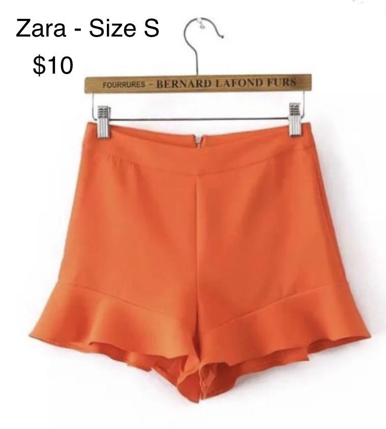 Zara orange shorts