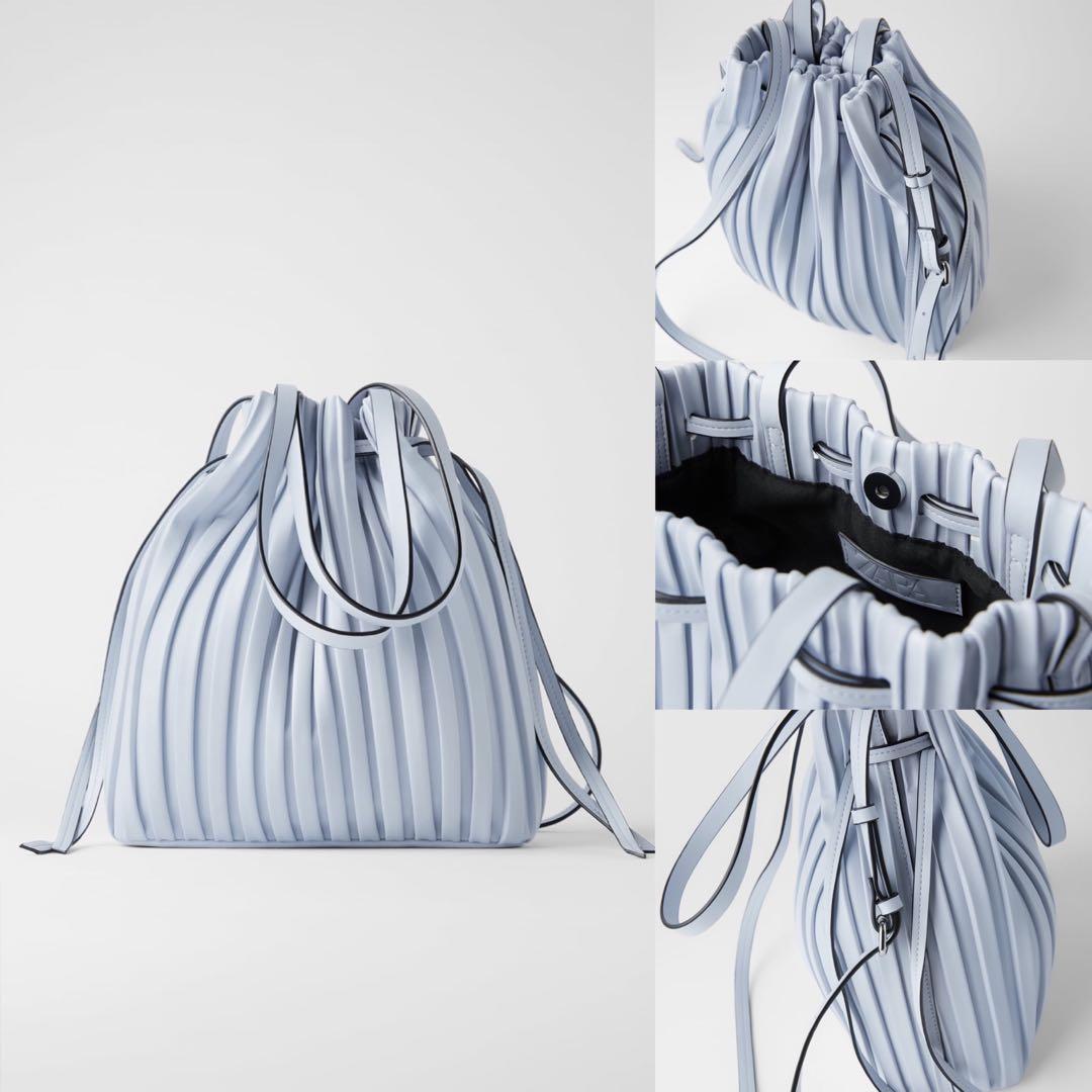 Zara pleated bucket bag Carousell