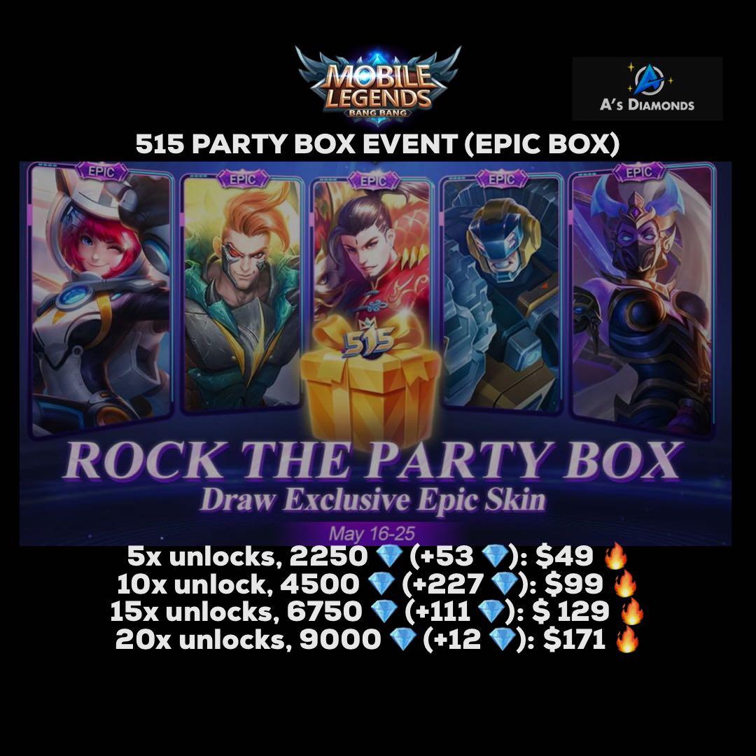🔥💎 Mobile Legends diamonds for party box event! 💎🔥, Toys & Games, Video