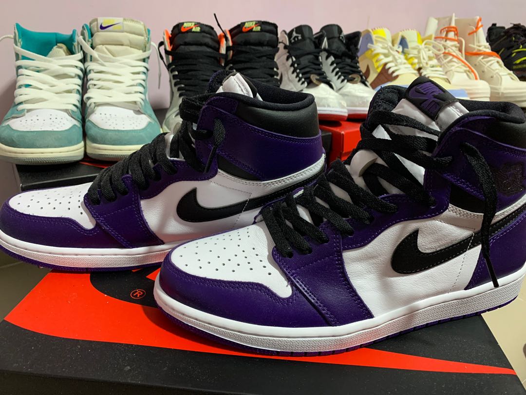 aj1 court purple white