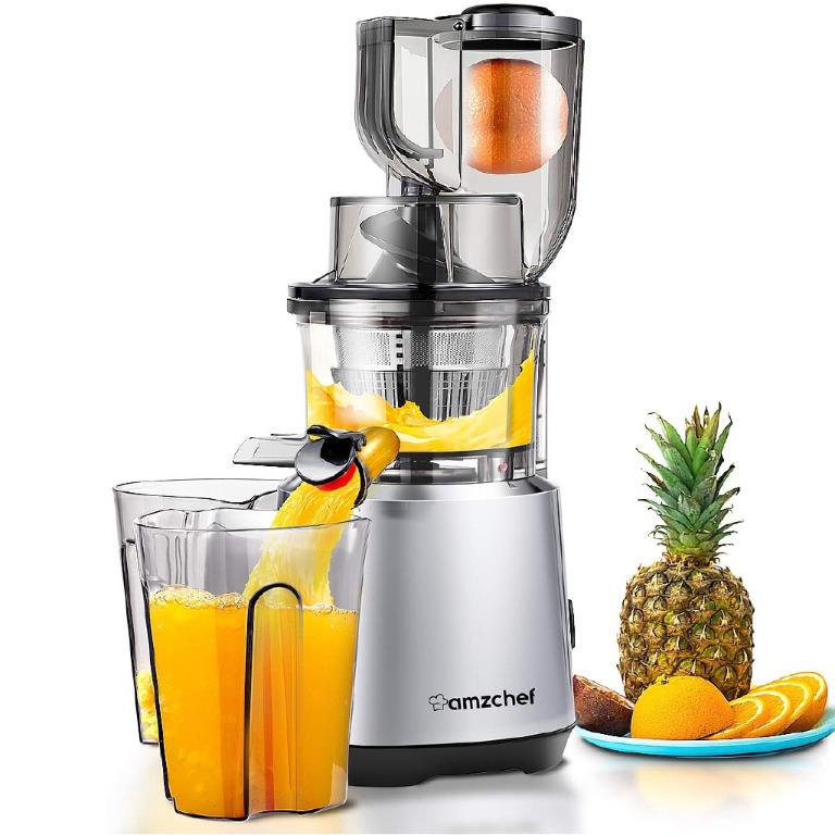 AMZCHEF HH916F Slow Juicer Whole Fruit Slow Masticating Juicer