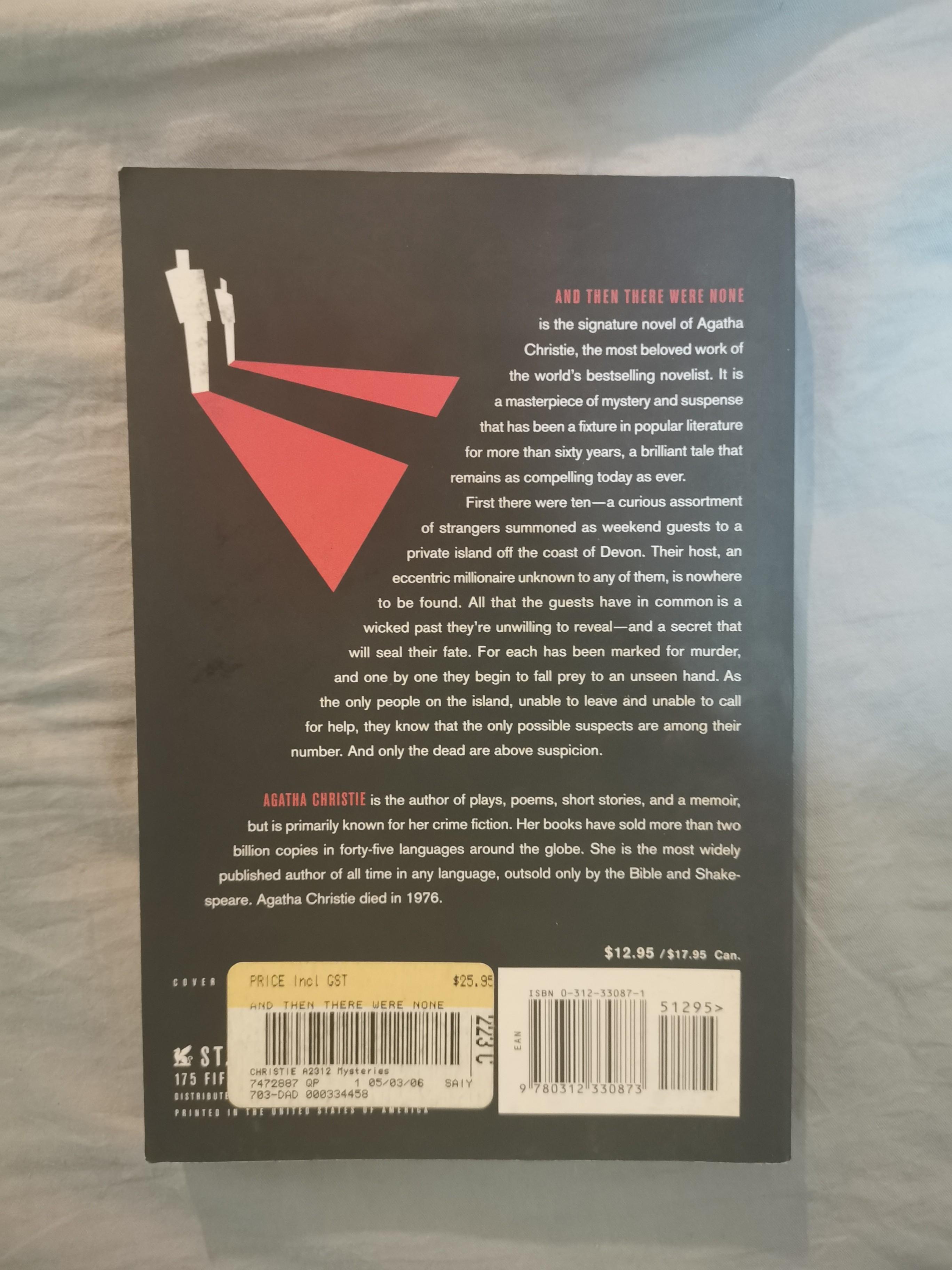 And Then There Were None By Agatha Christie Mystery Novel Books