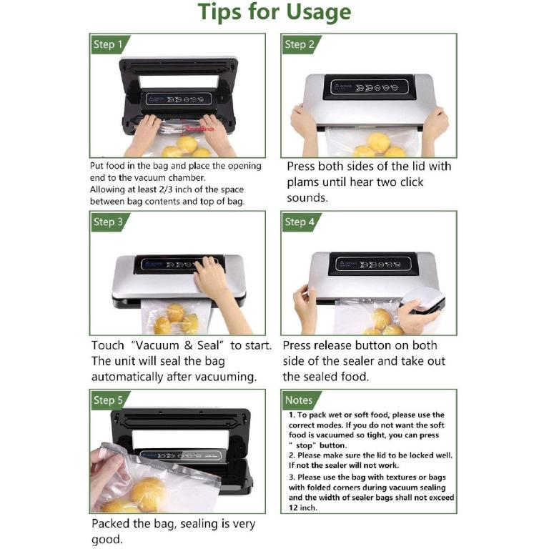 Aobosi YVS102 Vacuum Sealer Automatic Food Sealer Machine for Food