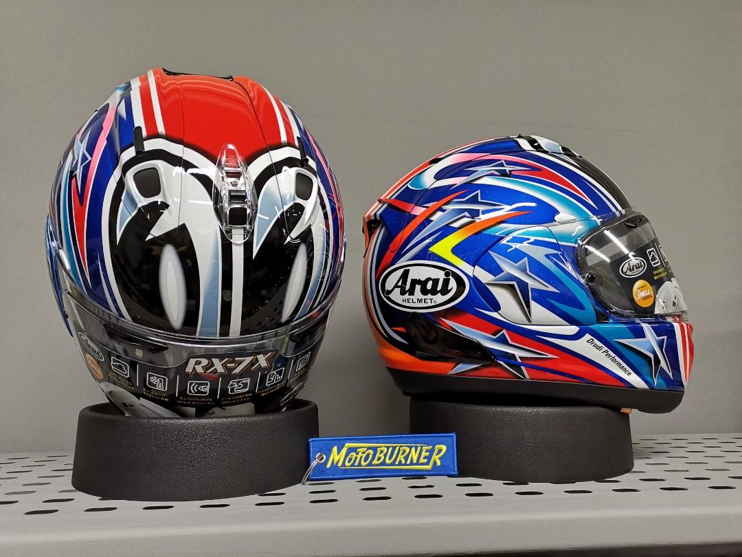 Arai Helmets Nakano red 2003 Rabbit RX7X, Motorcycles, Motorcycle