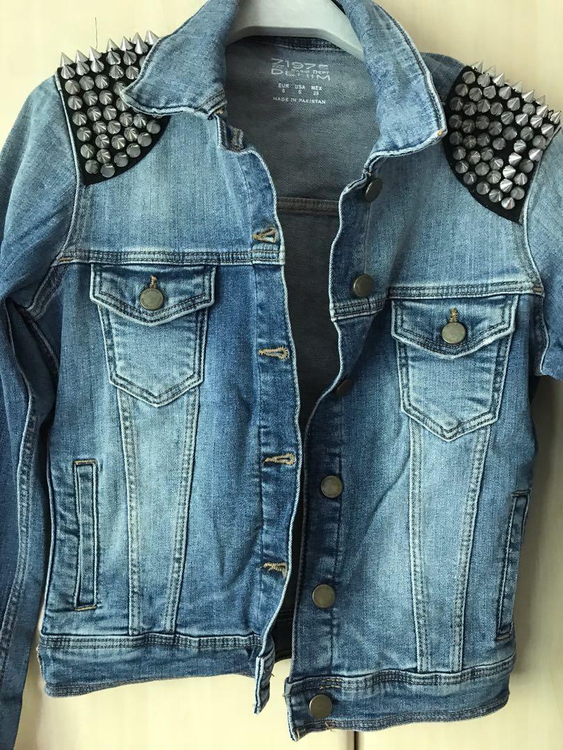 denim jacket with spikes