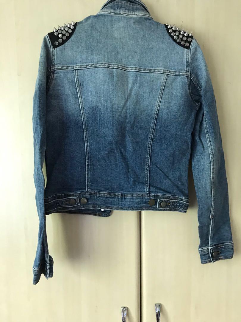 denim jacket with spikes