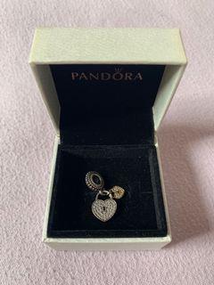 AUTHENTIC PANDORA DOUBLE HEART CHARM