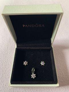 AUTHENTIC PANDORA SET PURPLE FLOWER