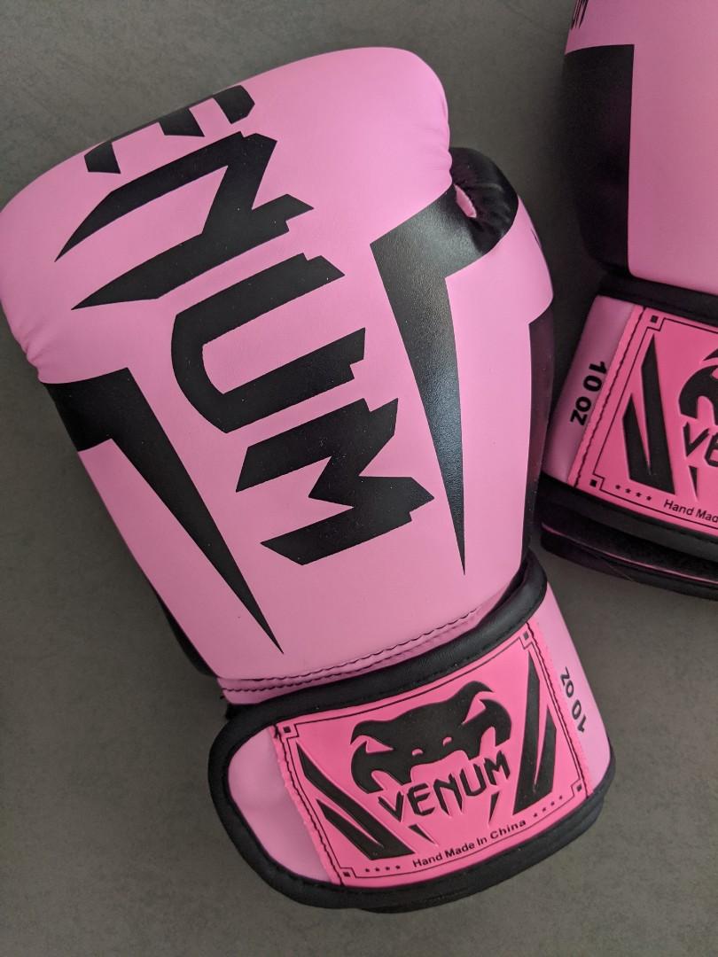 Venum pink boxing gloves clearance