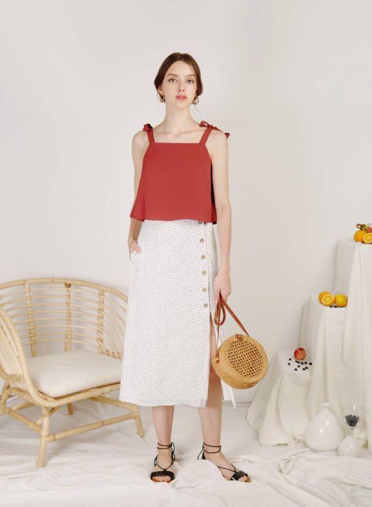 Button front skirt xs cheap